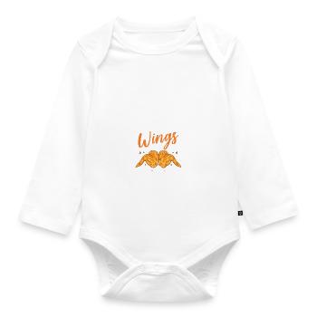 Chicken Wings Gifts - Organic Longsleeve Baby Bodysuit - white - Front