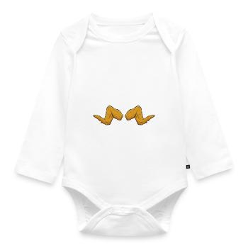Chicken Wings Gifts - Baby Bio-Langarm-Body - Weiß - Vorne