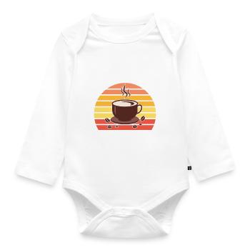 Coffee Gifts - Baby Bio-Langarm-Body - Weiß - Vorne