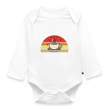 Cadeaux de café - Body Bébé bio manches longues - blanc - Devant
