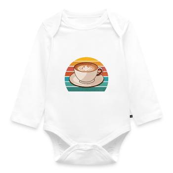 Coffee Gifts - Baby Bio-Langarm-Body - Weiß - Vorne
