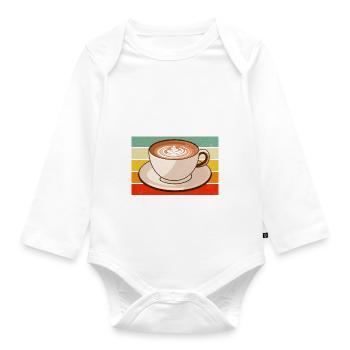Cadeaux de café - Body Bébé bio manches longues - blanc - Devant