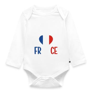 Cadeaux de cuisine française - Body Bébé bio manches longues - blanc - Devant