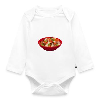 Cadeaux culinaires français - Body Bébé bio manches longues - blanc - Devant