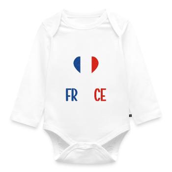 Cadeaux de cuisine française - Body Bébé bio manches longues - blanc - Devant