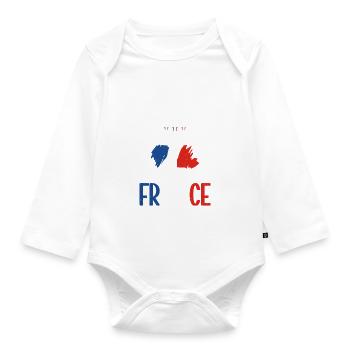 Cadeaux de cuisine française - Body Bébé bio manches longues - blanc - Devant