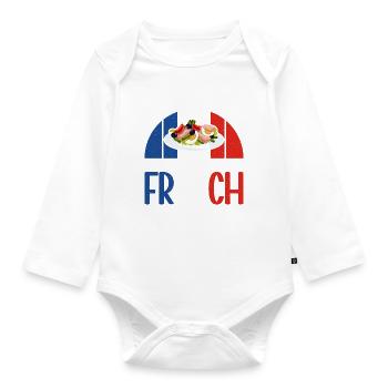 Cadeaux de cuisine française - Body Bébé bio manches longues - blanc - Devant
