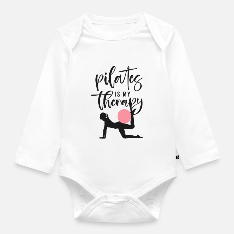 Instructeur de Pilates Professeur de Pilates - Body Bébé bio manches longues - blanc