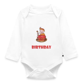 Cake Lover Cake Gift - Body Bébé bio manches longues - blanc - Devant