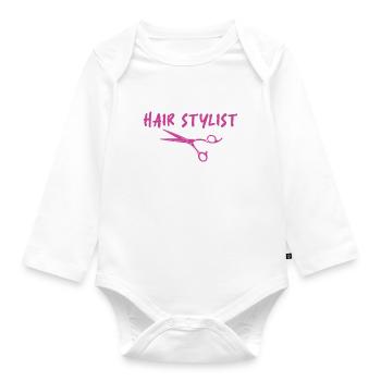 Coiffeur Coiffeur Coiffeur Coiffeur - Body Bébé bio manches longues - blanc - Devant