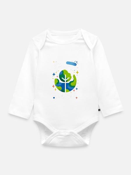 Eco Questions Welcome 2 - Baby Bio-Langarm-Body - Weiß
