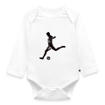 Limited Edition 1977 Limited Edition Fußball - Baby Bio-Langarm-Body - Weiß - Vorne