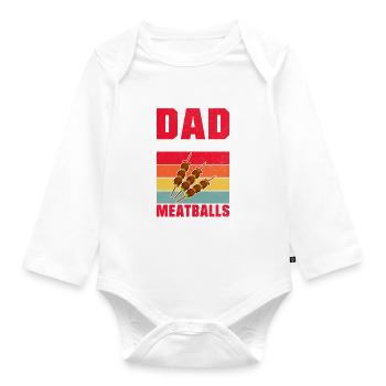 Cadeaux pour les amateurs de boulettes de viande - Body Bébé bio manches longues - blanc - Devant