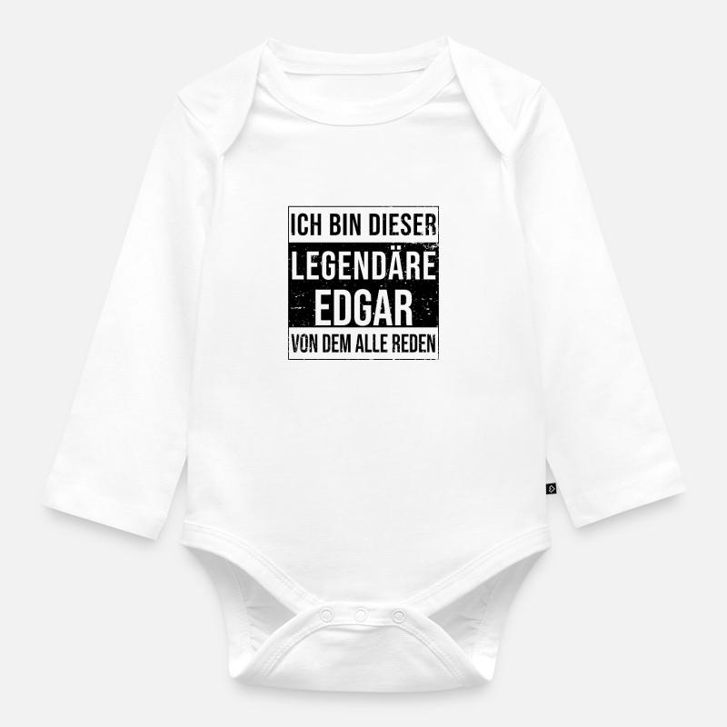 Je suis cette légende pour Edgar - Body Bébé bio manches longues - blanc