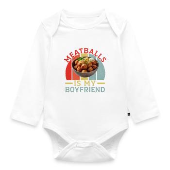 Cadeaux pour les amateurs de boulettes de viande - Body Bébé bio manches longues - blanc - Devant