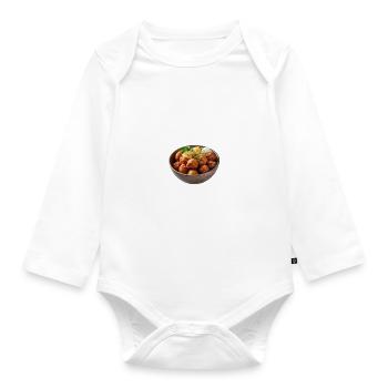 Meatball Lovers Gifts - Baby Bio-Langarm-Body - Weiß - Vorne