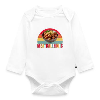 Cadeaux pour les amateurs de boulettes de viande - Body Bébé bio manches longues - blanc - Devant