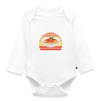 Meatball Lovers Gifts - Baby Bio-Langarm-Body - Weiß - Vorne