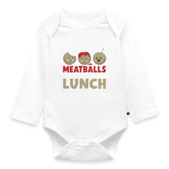 Cadeaux pour les amateurs de boulettes de viande - Body Bébé bio manches longues - blanc - Devant