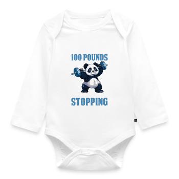I Lost 100 Pounds And I'm Not Stopping 20 - Organic Longsleeve Baby Bodysuit - white - Front