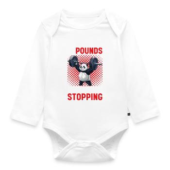 I Lost 100 Pounds And I'm Not Stopping 21 - Organic Longsleeve Baby Bodysuit - white - Front