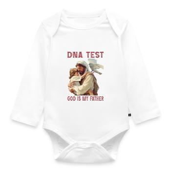 I Took A Dna Test And God Is My Father 37 - Baby Bio-Langarm-Body - Weiß - Vorne