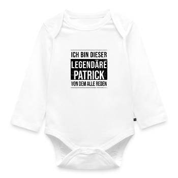 Je suis cette légende pour Patrick - Body Bébé bio manches longues - blanc - Devant