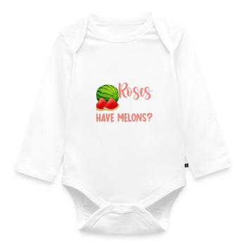 Melon Gift - Baby Bio-Langarm-Body - Weiß - Vorne