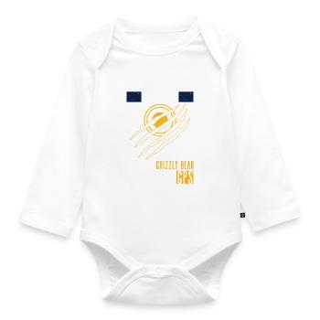 Grizzlybär Alaska Braunbär Bär - Baby Bio-Langarm-Body - Weiß - Vorne