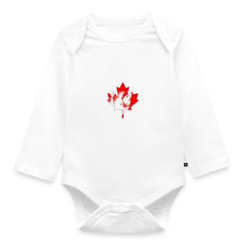 Grizzly Bear Canada Brown Bear Bear - Organic Longsleeve Baby Bodysuit - white - Front