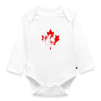 Grizzly Bear Canada Brown Bear Bear - Organic Longsleeve Baby Bodysuit - white - Front