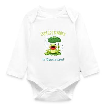 Endlich Sommer - Baby Bio-Langarm-Body - Weiß - Vorne