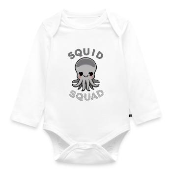 SQUID SQUAD - Organic Longsleeve Baby Bodysuit - white - Front