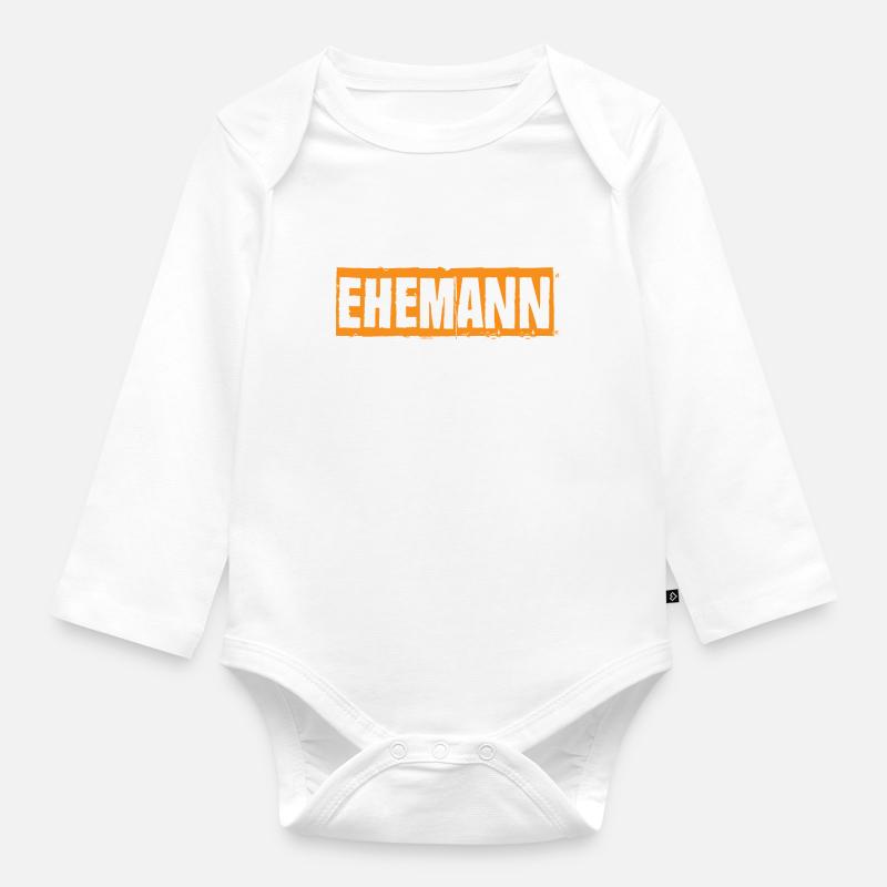 Ehemann - Baby Bio-Langarm-Body - Weiß