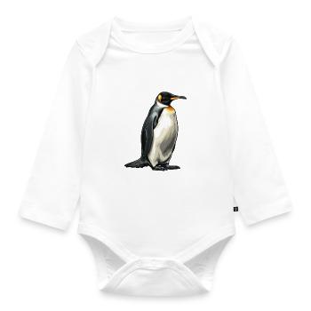 Penguin Kawaii Penguin Cute - Organic Longsleeve Baby Bodysuit - white - Front