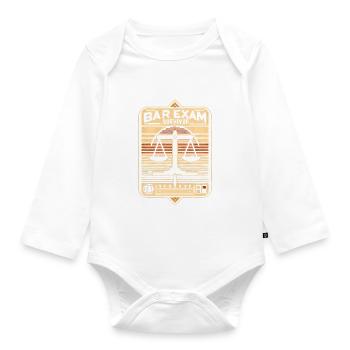 Bar Exam Survivor 10 - Organic Longsleeve Baby Bodysuit - white - Front