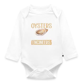 Oyster Gifts - Baby Bio-Langarm-Body - Weiß - Vorne