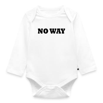 No way - Organic Longsleeve Baby Bodysuit - white - Front