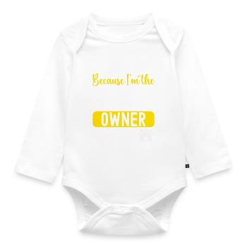 Pendaison de crémaillère des propriétaires - Body Bébé bio manches longues - blanc - Devant