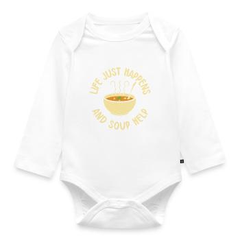 Cadeaux pour les amateurs de soupe - Body Bébé bio manches longues - blanc - Devant