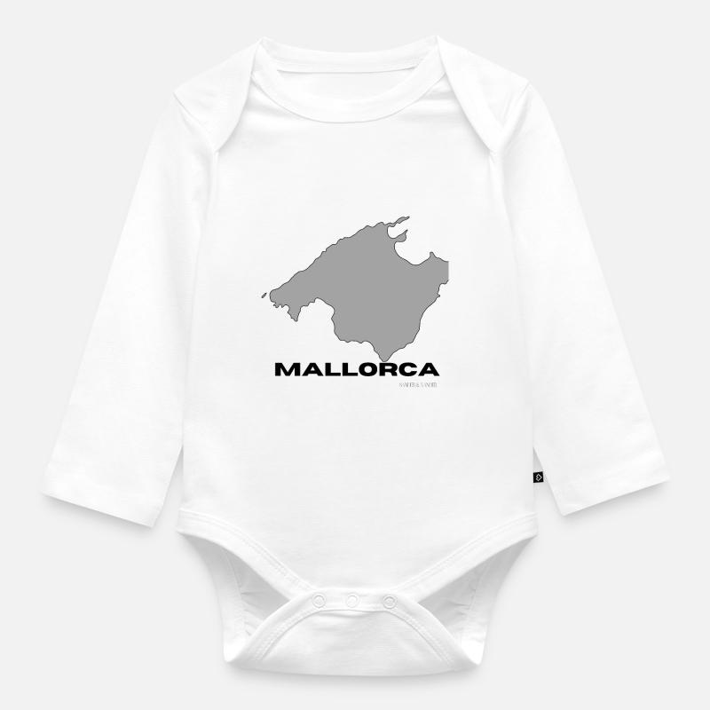 Mallorca - Baby Bio-Langarm-Body - Weiß