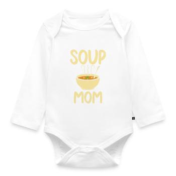 Soup Lovers Gifts - Baby Bio-Langarm-Body - Weiß - Vorne