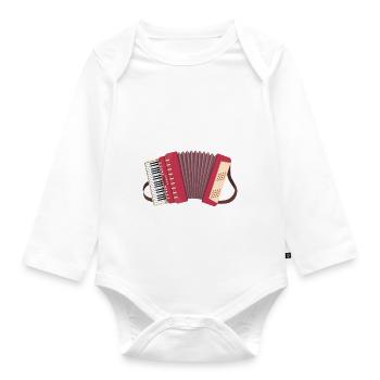 Accordéoniste Accordéoniste - Body Bébé bio manches longues - blanc - Devant