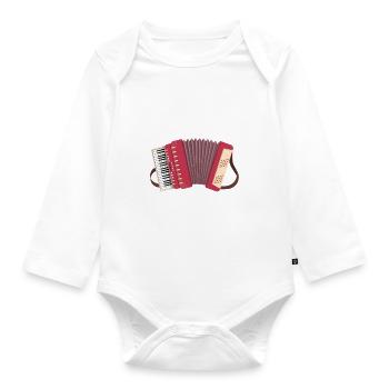 Accordéoniste Accordéoniste - Body Bébé bio manches longues - blanc - Devant