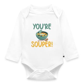Cadeaux pour les amateurs de soupe - Body Bébé bio manches longues - blanc - Devant