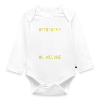 Atronome Astronomie - Baby Bio-Langarm-Body - Weiß - Vorne