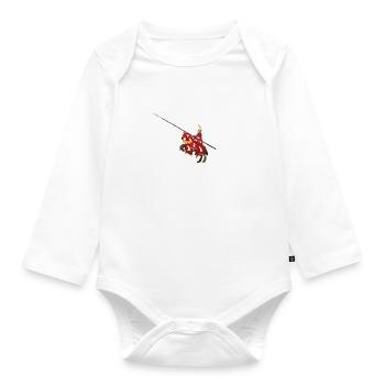 Red Knight - Organic Longsleeve Baby Bodysuit - white - Front