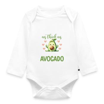 Avocado Gifts - Baby Bio-Langarm-Body - Weiß - Vorne