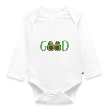 Avocado Gifts - Organic Longsleeve Baby Bodysuit - white - Front