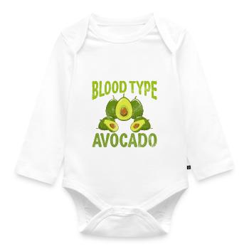 Avocado Gifts - Baby Bio-Langarm-Body - Weiß - Vorne